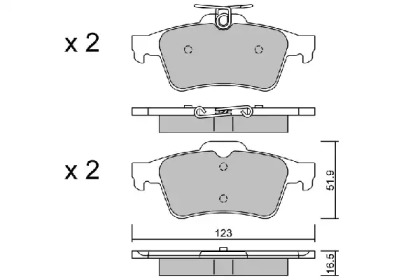 Комплект тормозных колодок AISIN BPCI-2002